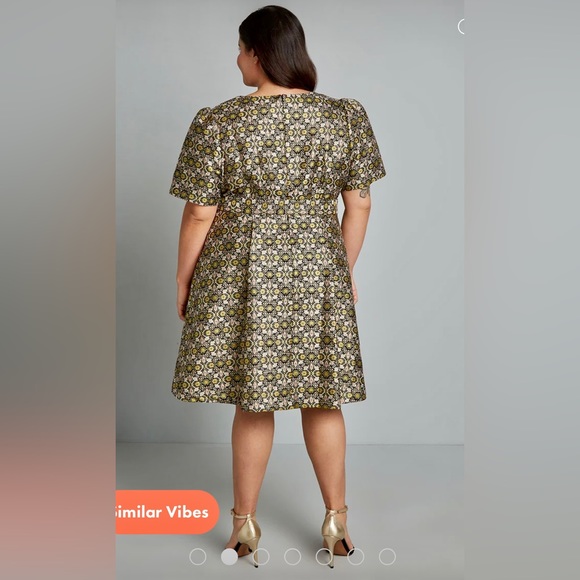 ModCloth Cocktails at Golden Hour Fit and Flair Dress. - Picture 8 of 9